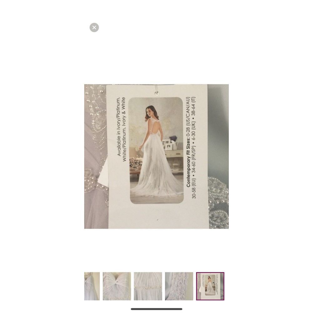 Alfred Angelo Wedding Dress Size 12 Contemporary Fit $1450 Retail Unaltered - Picture 6 of 11